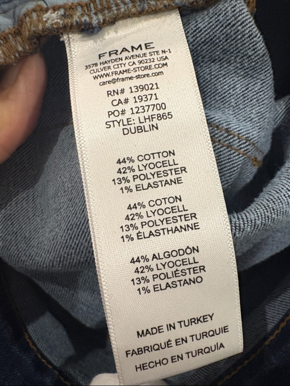 NWT Frame Denim Dark Indigo High-Rise Flare Jeans Size 24 - Picture 16 of 16